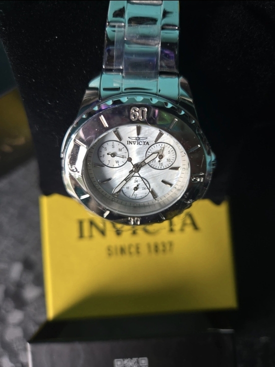 Invicta Accessories - Invicta Angel 29106 Stainless Steel Unisex Silver-tone Chronograph Watch 38mm